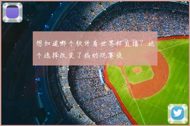 想知道哪个软件看世界杯直播？这个选择改变了我的观赛夜